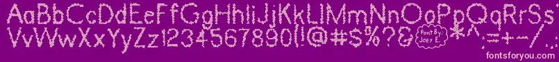 Dinosaur Skin Font – Pink Fonts on Purple Background