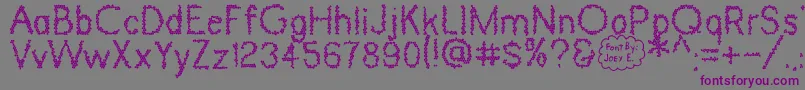 Dinosaur Skin Font – Purple Fonts on Gray Background