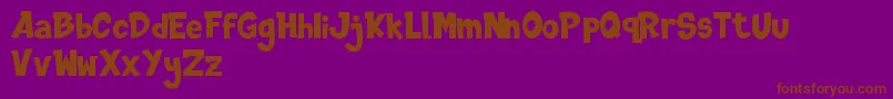 DINOTOONS DEMO Font – Brown Fonts on Purple Background