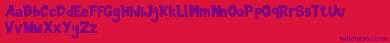 DINOTOONS DEMO Font – Purple Fonts on Red Background