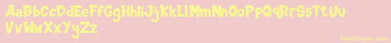 DINOTOONS DEMO Font – Yellow Fonts on Pink Background