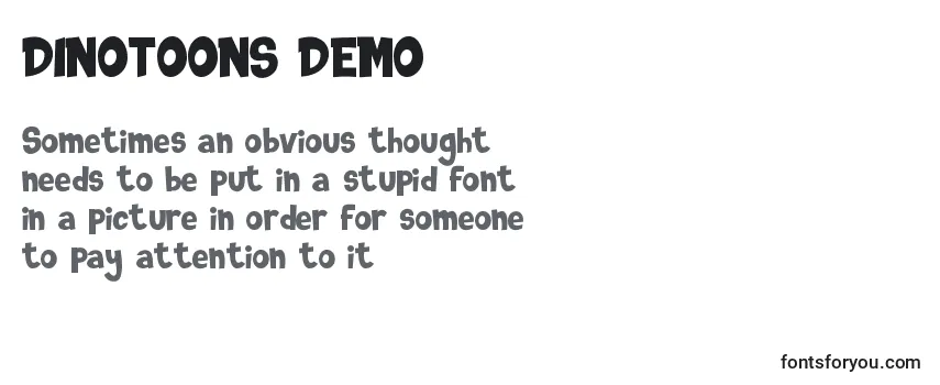 Review of the DINOTOONS DEMO Font
