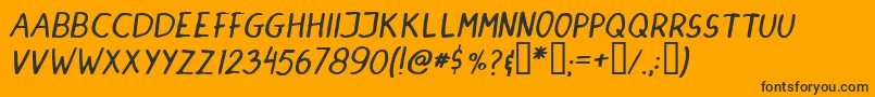 DINSKI   Font – Black Fonts on Orange Background