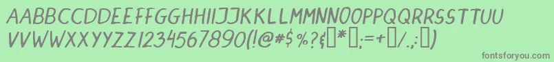 More about DINSKI   Font DINSKI   Font – Gray Fonts on Green Background