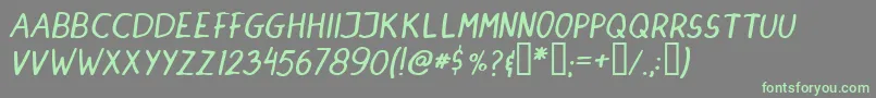DINSKI   Font – Green Fonts on Gray Background