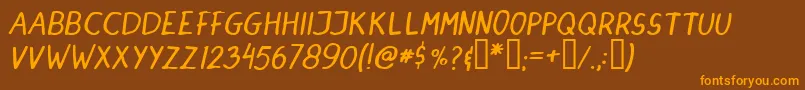 DINSKI   Font – Orange Fonts on Brown Background