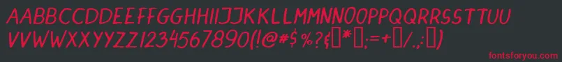 DINSKI   Font – Red Fonts on Black Background