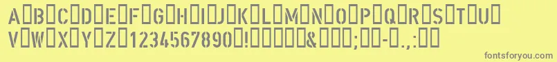 DINSRG   Font – Gray Fonts on Yellow Background