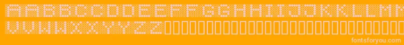 Diodos Font – Pink Fonts on Orange Background