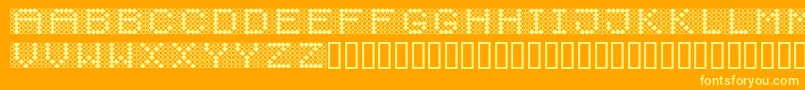 Diodos Font – Yellow Fonts on Orange Background