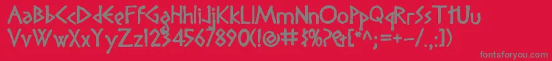 DIOGENES Font – Gray Fonts on Red Background