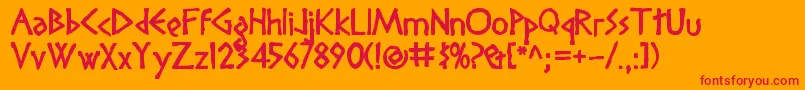 DIOGENES Font – Red Fonts on Orange Background