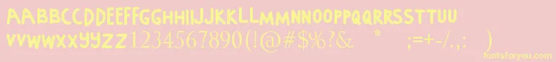 DIOMIRA Font – Yellow Fonts on Pink Background