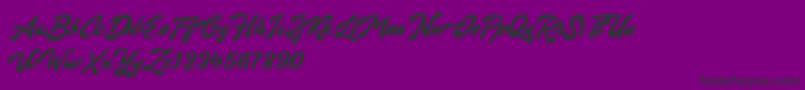 Czcionka Diora – czarne czcionki na fioletowym tle