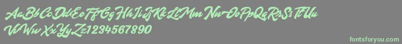 Diora Font – Green Fonts on Gray Background