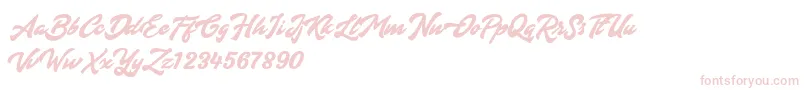 Diora-Schriftart – Rosa Schriften auf weißem Hintergrund