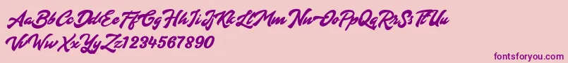 Diora Font – Purple Fonts on Pink Background
