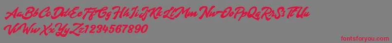 Diora Font – Red Fonts on Gray Background