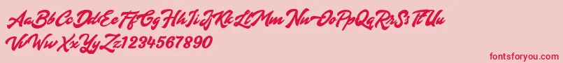 Diora Font – Red Fonts on Pink Background