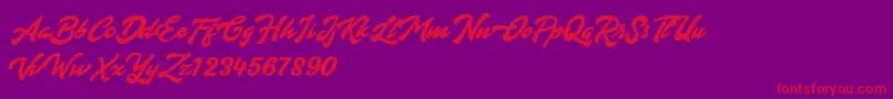 Diora Font – Red Fonts on Purple Background