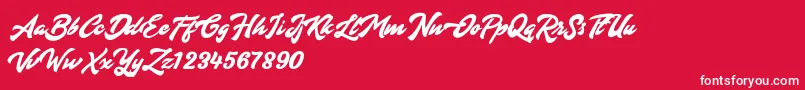 Diora Font – White Fonts on Red Background