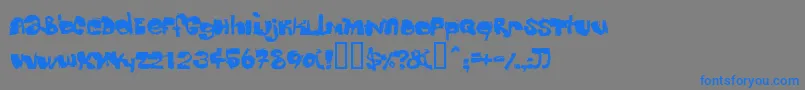 DIPPEX  -Schriftart – Blaue Schriften auf grauem Hintergrund