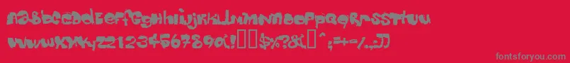 フォントDIPPEX   – 赤い背景に灰色の文字