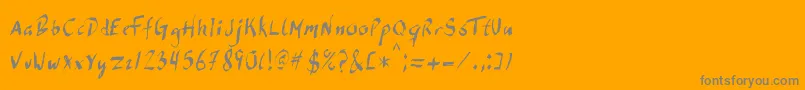 DirdyBirdy-Schriftart – Graue Schriften auf orangefarbenem Hintergrund