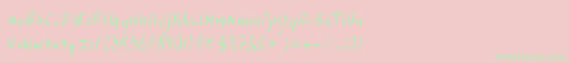 DirdyBirdy Font – Green Fonts on Pink Background