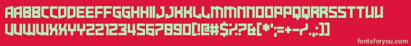 Dire Gramme Font – Green Fonts on Red Background