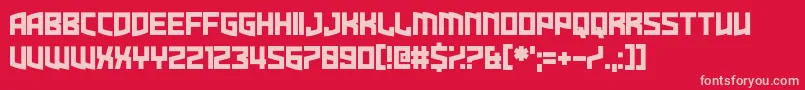 Dire Gramme Font – Pink Fonts on Red Background