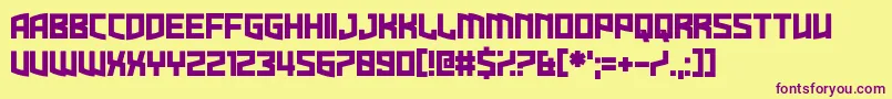 Dire Gramme Font – Purple Fonts on Yellow Background
