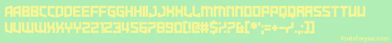 Dire Gramme Font – Yellow Fonts on Green Background