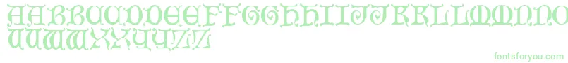 MediaevalCaps-Schriftart – Grüne Schriften