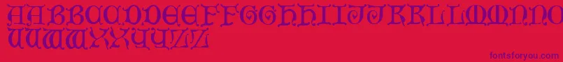 MediaevalCaps Font – Purple Fonts on Red Background