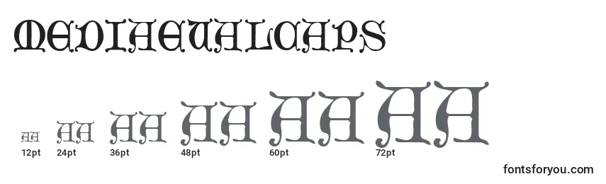 Größen der Schriftart MediaevalCaps