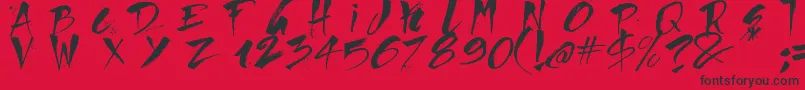 Direct du Gauche Font – Black Fonts on Red Background