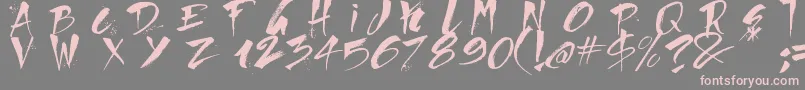 Direct du Gauche Font – Pink Fonts on Gray Background