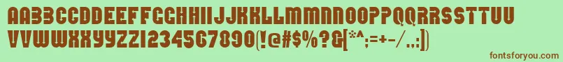 direction Font – Brown Fonts on Green Background