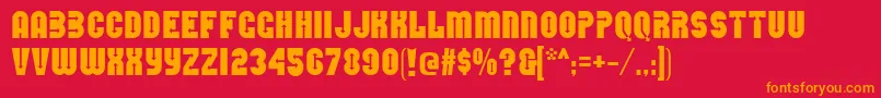 フォントdirection – 赤い背景にオレンジの文字