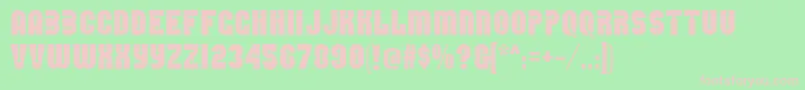 Fonte direction – fontes rosa em um fundo verde