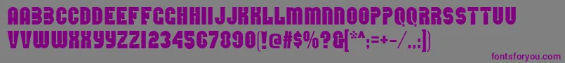 Fonte direction – fontes roxas em um fundo cinza