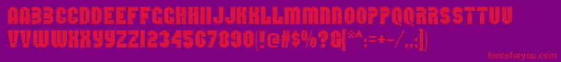 direction-Schriftart – Rote Schriften auf violettem Hintergrund