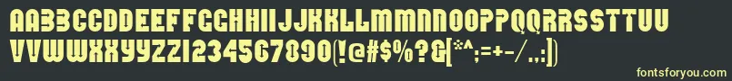direction Font – Yellow Fonts on Black Background
