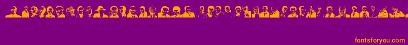 Directors Font – Orange Fonts on Purple Background