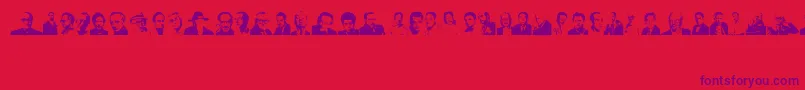 Directors Font – Purple Fonts on Red Background