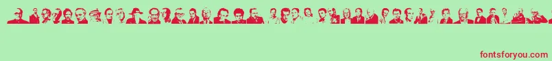 Directors Font – Red Fonts on Green Background
