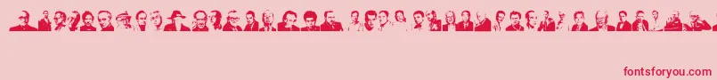 Directors Font – Red Fonts on Pink Background