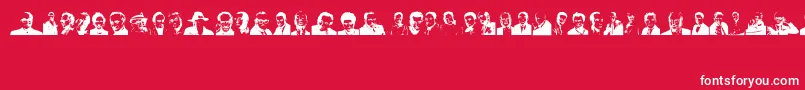 Directors Font – White Fonts on Red Background