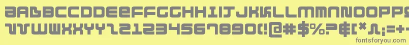 Fonte direktor – fontes cinzas em um fundo amarelo